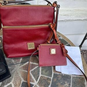 Dooney & Bourke Red Leather Crossbody Bag